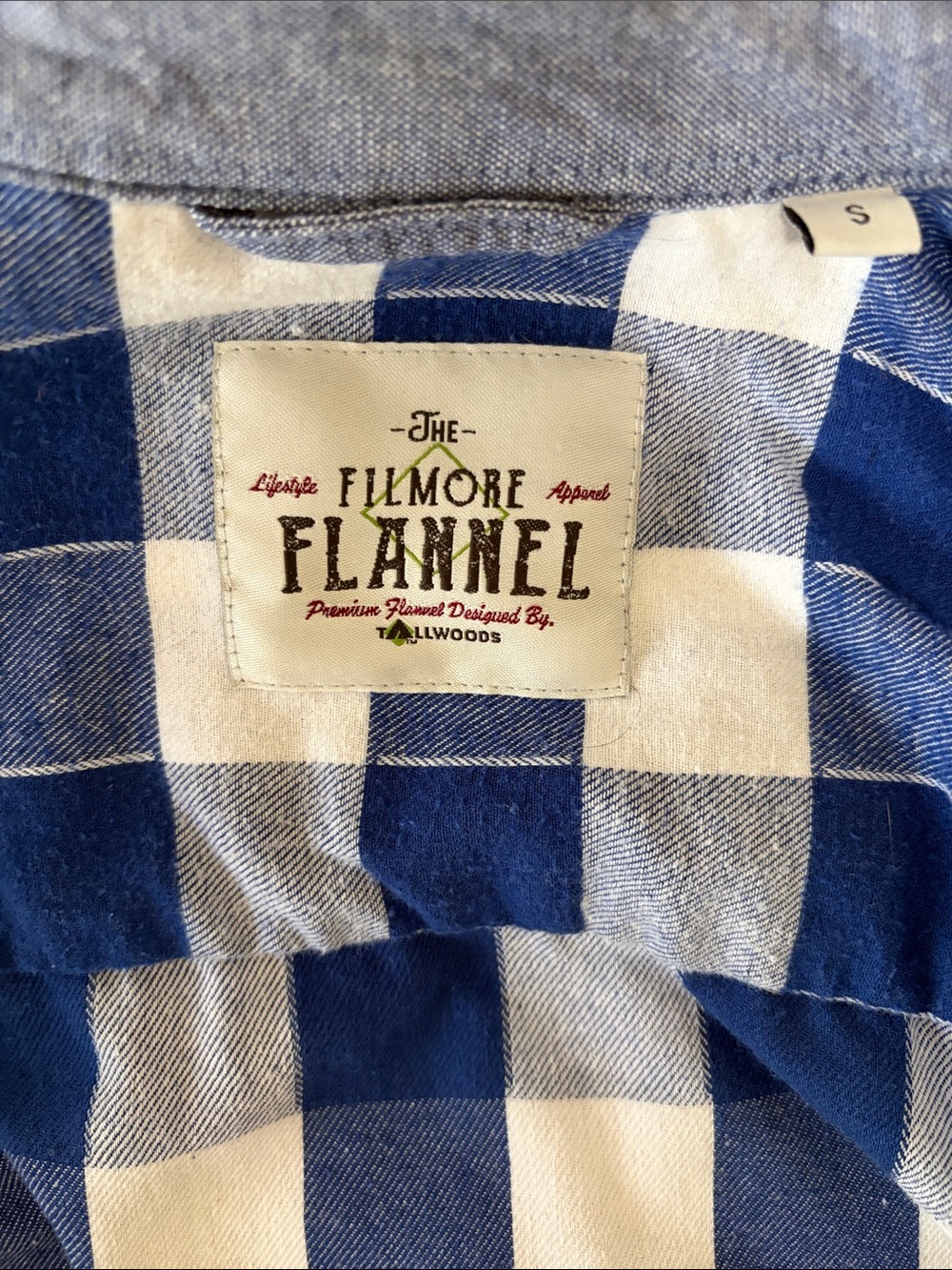 Filmore Flannel Boys Blue & White Check Jean Jacket